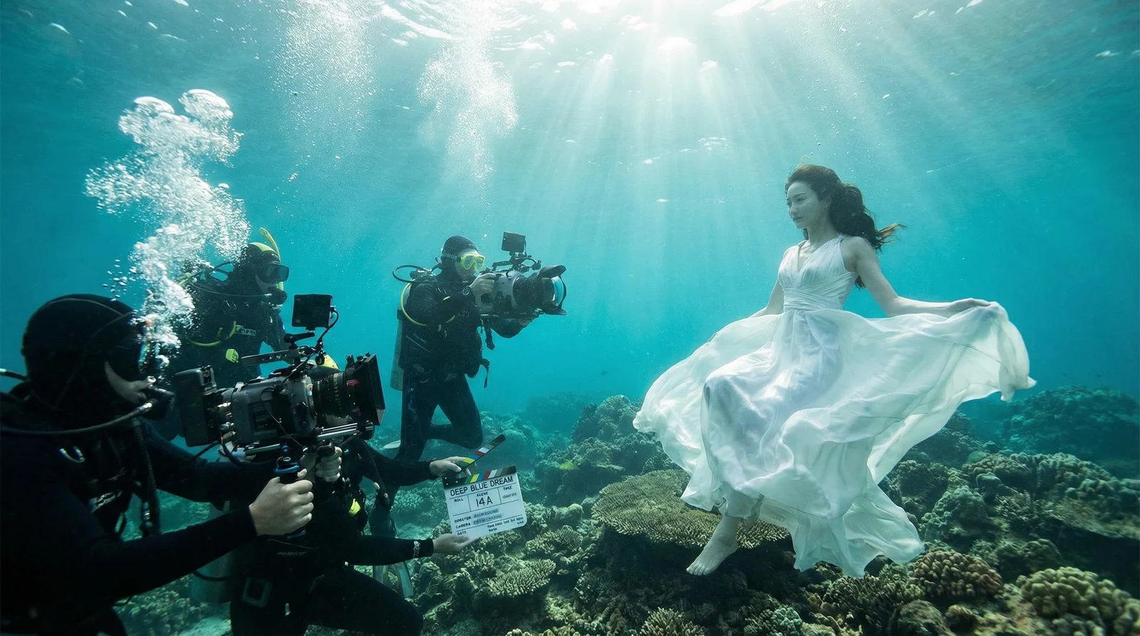 蜜桃视频萝莉岛栏目水下拍摄现场花絮